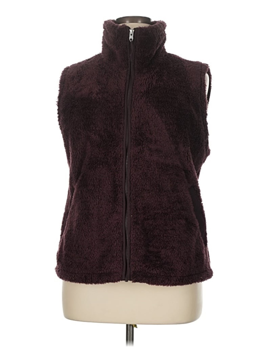 The North Face Women's Plush Zip-Front Vest - Dark Plum